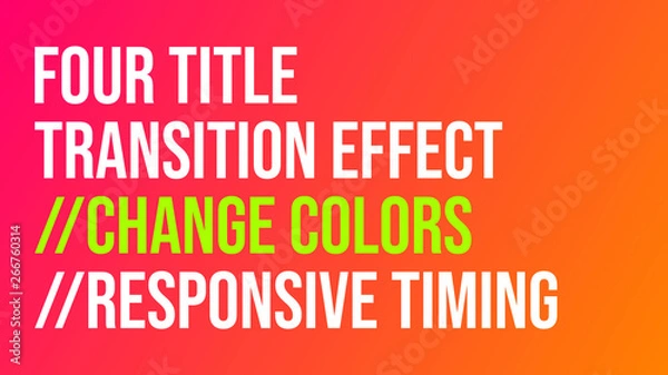 Obraz Four Title Transition