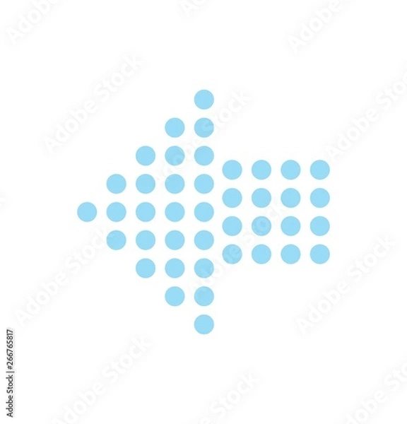 Fototapeta Left Direction Arrow Icon For Your Project