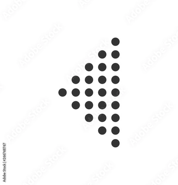 Fototapeta Left Direction Arrow Icon For Your Project