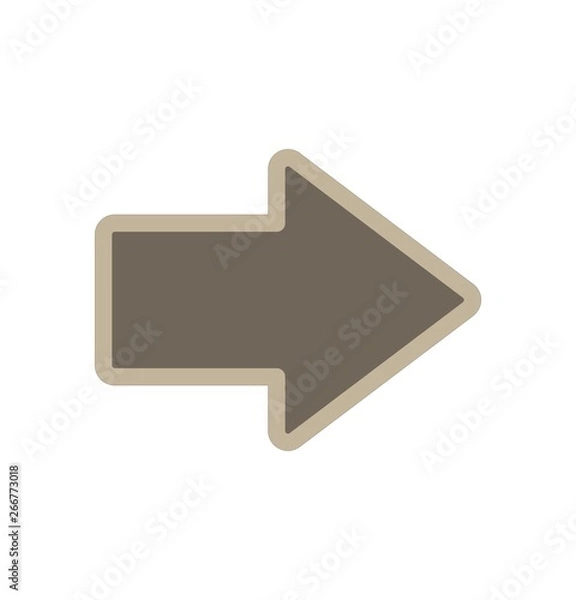 Fototapeta Right Direction Arrow Icon For Your Project