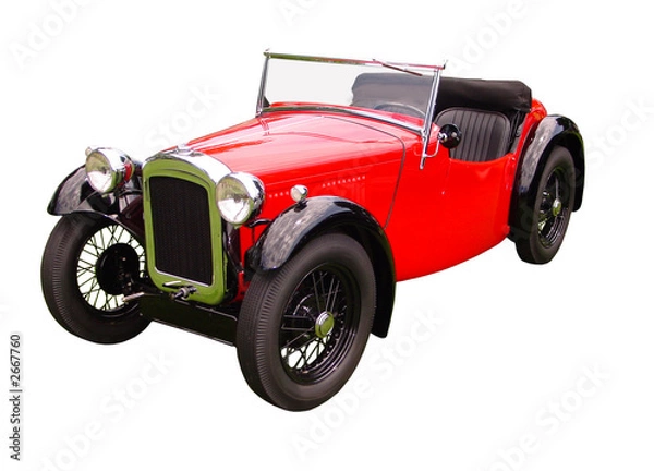 Fototapeta kabriolet samochód turystyczny na białym tle