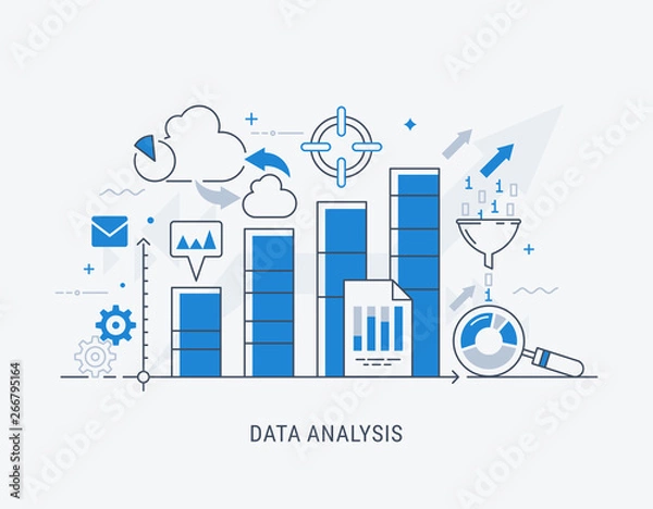 Obraz Data analysis vector illustration