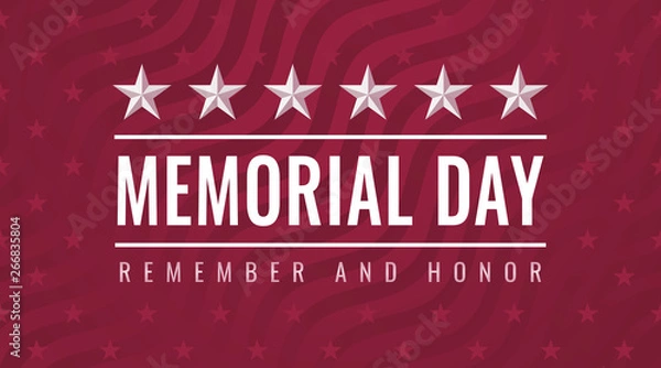 Obraz Memorial Day - Remember and Honor greeting card