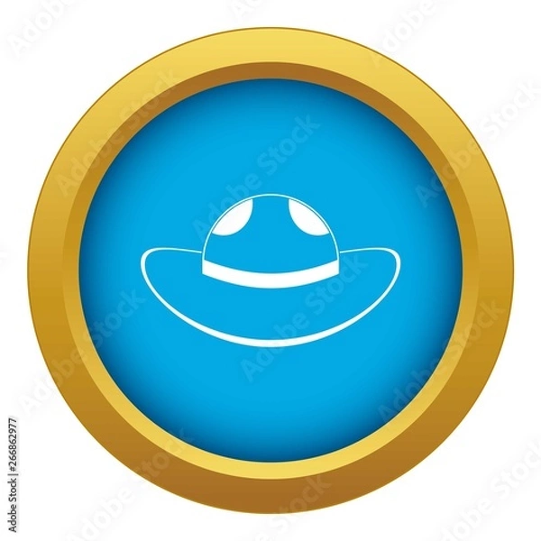 Fototapeta Sea hat icon blue vector isolated on white background for any design