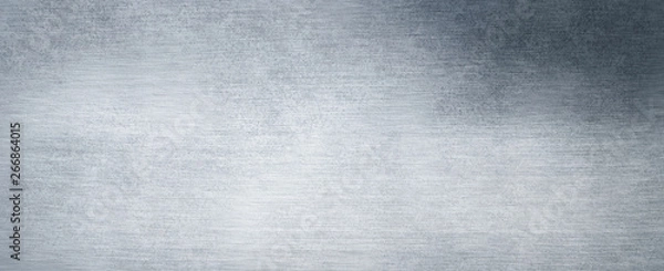 Fototapeta Brushed steel plate background texture horizontal
