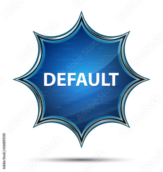 Obraz Default magical glassy sunburst blue button