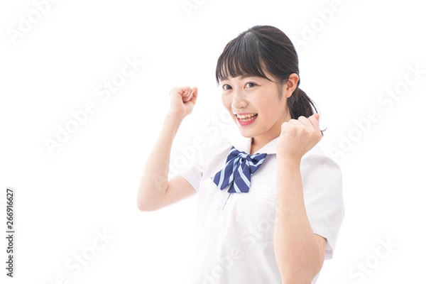Obraz 喜ぶ制服姿の学生
