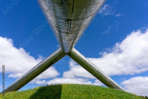 Obraz 山に架かる鉄橋