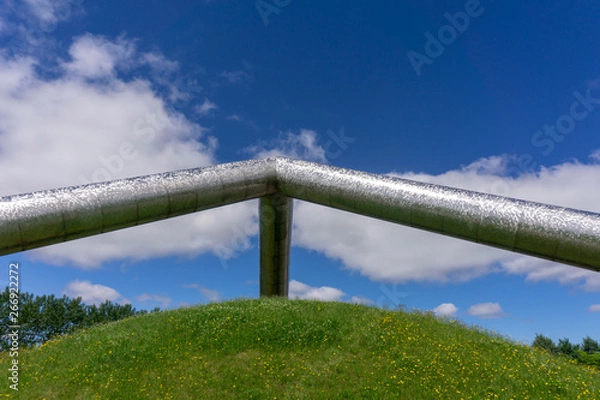 Obraz 山に架かる鉄橋