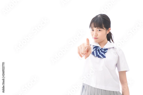 Obraz 怒る女子学生