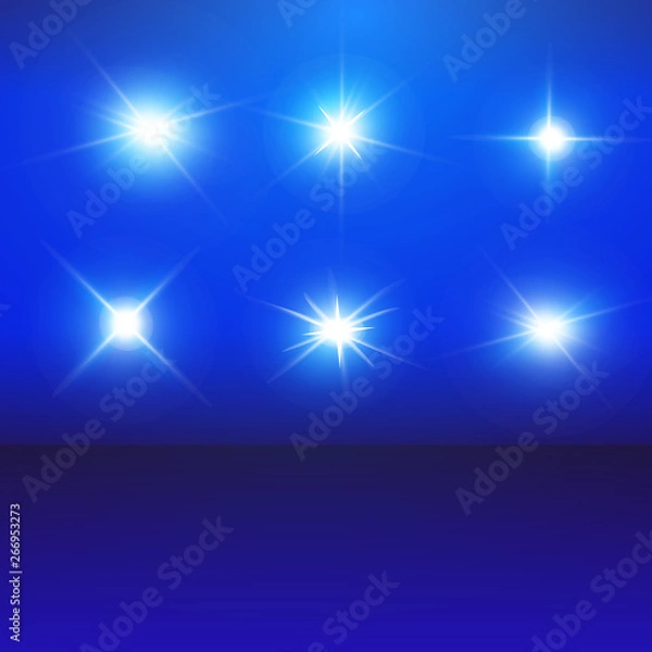 Obraz Set of Vector Neon Light Effects.