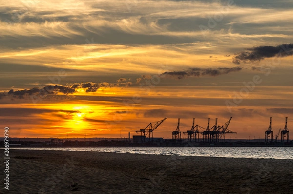 Obraz Zachód słońca na plaży