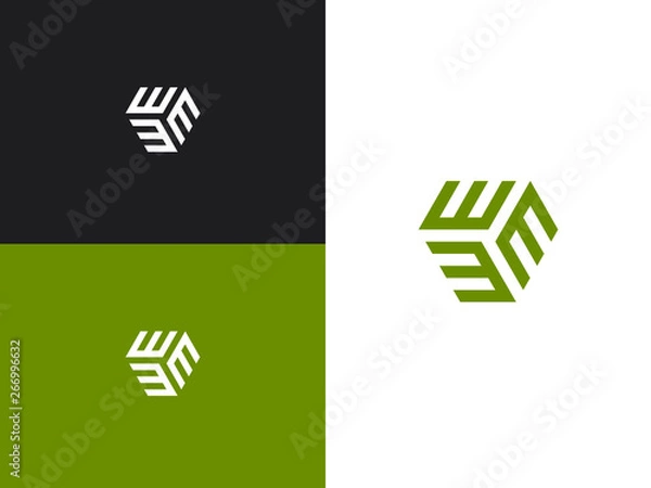 Obraz Business logo letter E line vector. Vector illustration