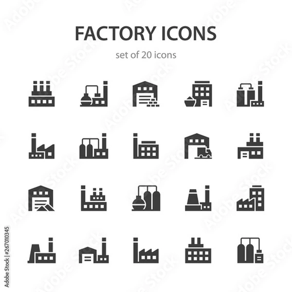 Obraz Factory icons.