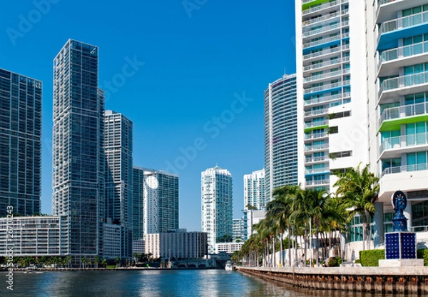 Fototapeta Miami River Condos