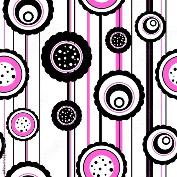 Fototapeta Seamless circle pattern