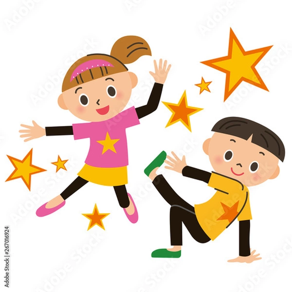 Fototapeta ダンスをする子供達