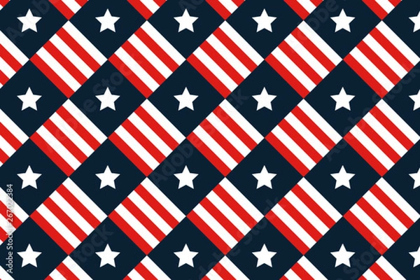 Obraz USA Flag Seamless Pattern
