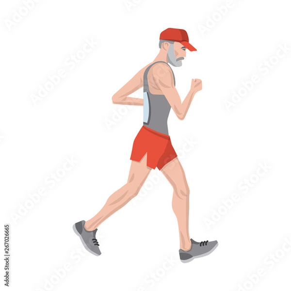 Fototapeta Isolated object of step and sprint logo. Collection of step and sprinter  vector icon for stock.