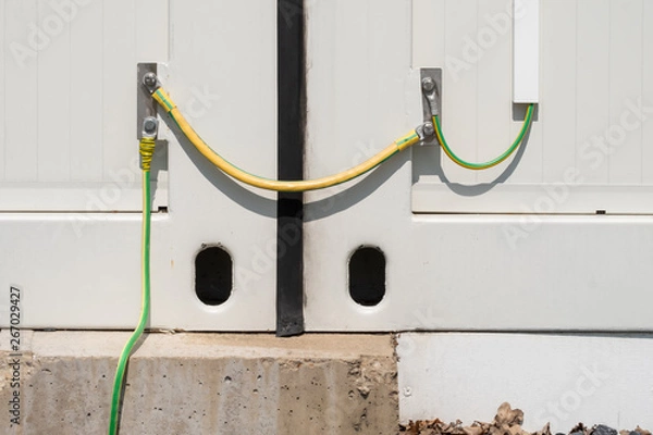 Obraz Earth wiring on building