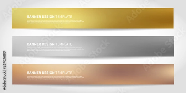 Obraz Vector banners with abstract geometric background. Website headers