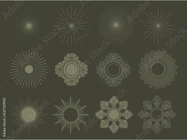Obraz Sunburts Vectors