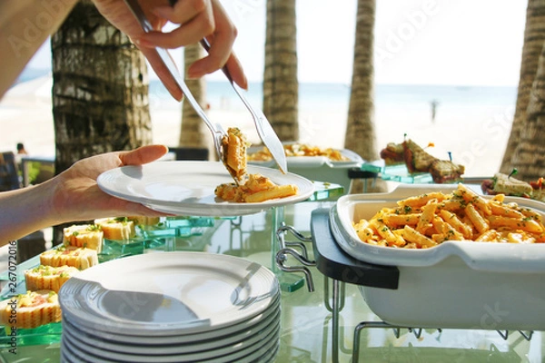 Obraz lunch buffet in restaurant