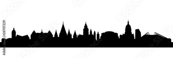 Obraz Mainz Skyline sw