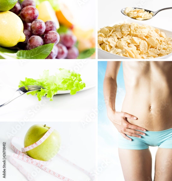 Fototapeta dieting collage