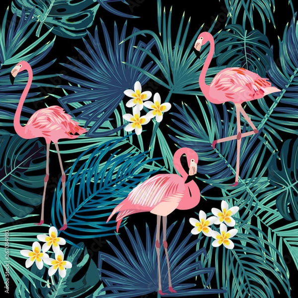 Fototapeta Vector tropical seamless pattern