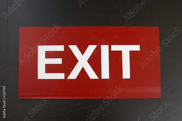 Obraz exit sign
