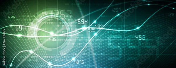 Fototapeta abstract futuristic fade computer technology business background