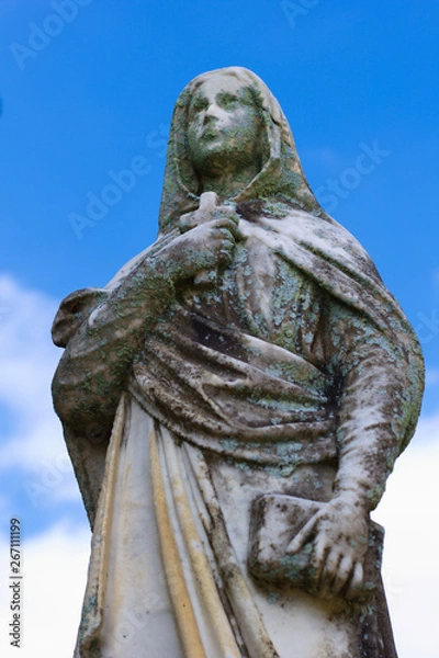 Obraz Imagem de Santa com Cruz e Livro 