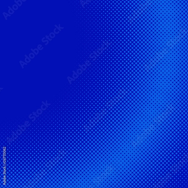 Fototapeta Blue halftone dotted pattern background template - abstract vector graphic design
