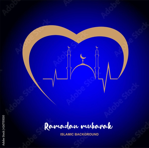 Obraz Creative Ramadan Mubarak text design