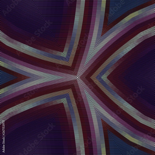 Obraz Colorful kaleidoscope halftone pattern background. Extra large design element.