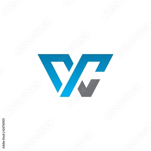 Fototapeta WC INITIAL LOGO