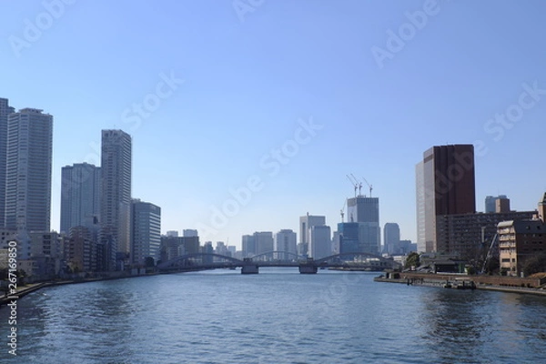 Obraz 東京隅田川と勝鬨橋