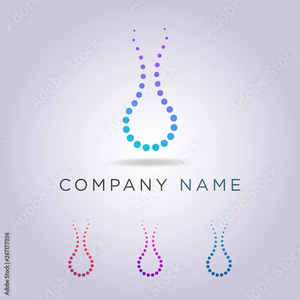 Fototapeta Abstract logo templates form falling water droplets for your business and company