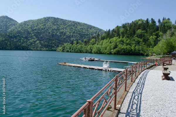 Fototapeta 然別湖の風景