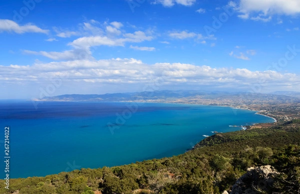 Fototapeta Chrysochous bay as seen from Akamas, Cyprus