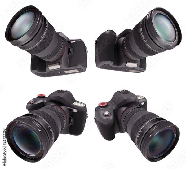 Fototapeta Professional Camera Over White