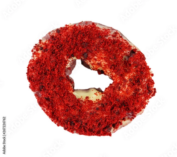 Obraz Doughnut with sprinkles isolated on white background.