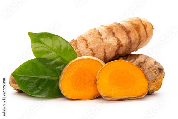 Obraz Turmeric isolated on white background