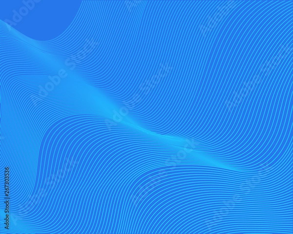 Fototapeta abstract background neon bright blue grid pattern Glowing futuristic lines in a dark space with a modern concept. Generics presentations. Vector layout EPS10. Advertising design of brochures, blurred
