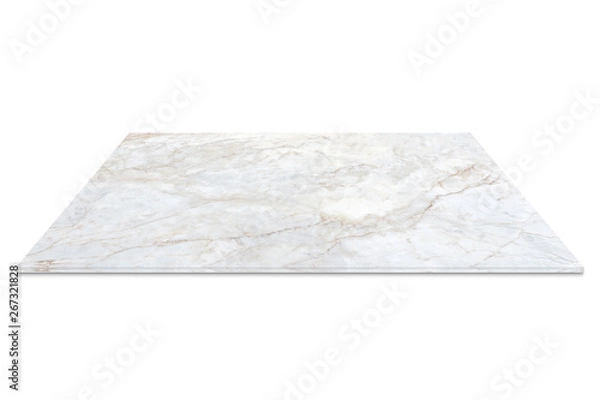 Obraz white marble counter isolated on white background