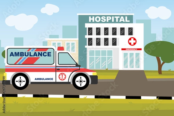 Fototapeta The  professional medical center for health life concept with cartoon, anime and background  - vector illustration Eps 10.