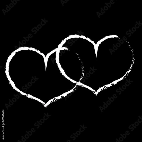 Obraz Sign white double heart 4.01