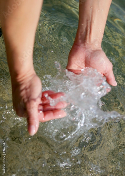 Obraz mains dans l'eau