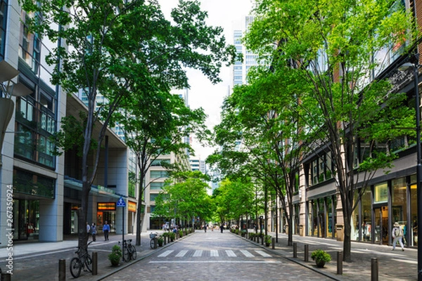 Obraz (東京都ｰ都市風景)丸の内オフィス街の夏５